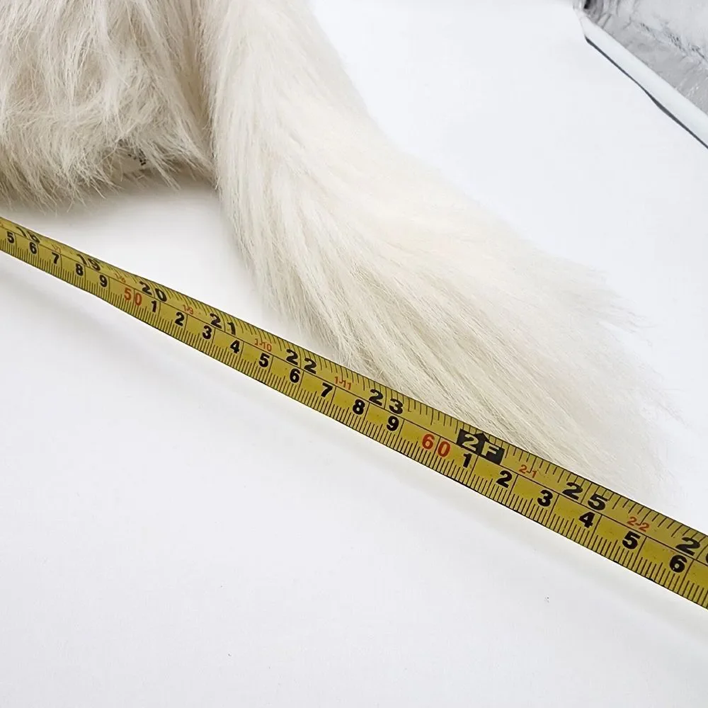 Vintage Commonwealth White‎ Fluffy Persian Cat Plush Soft Stuffed Animal Toy